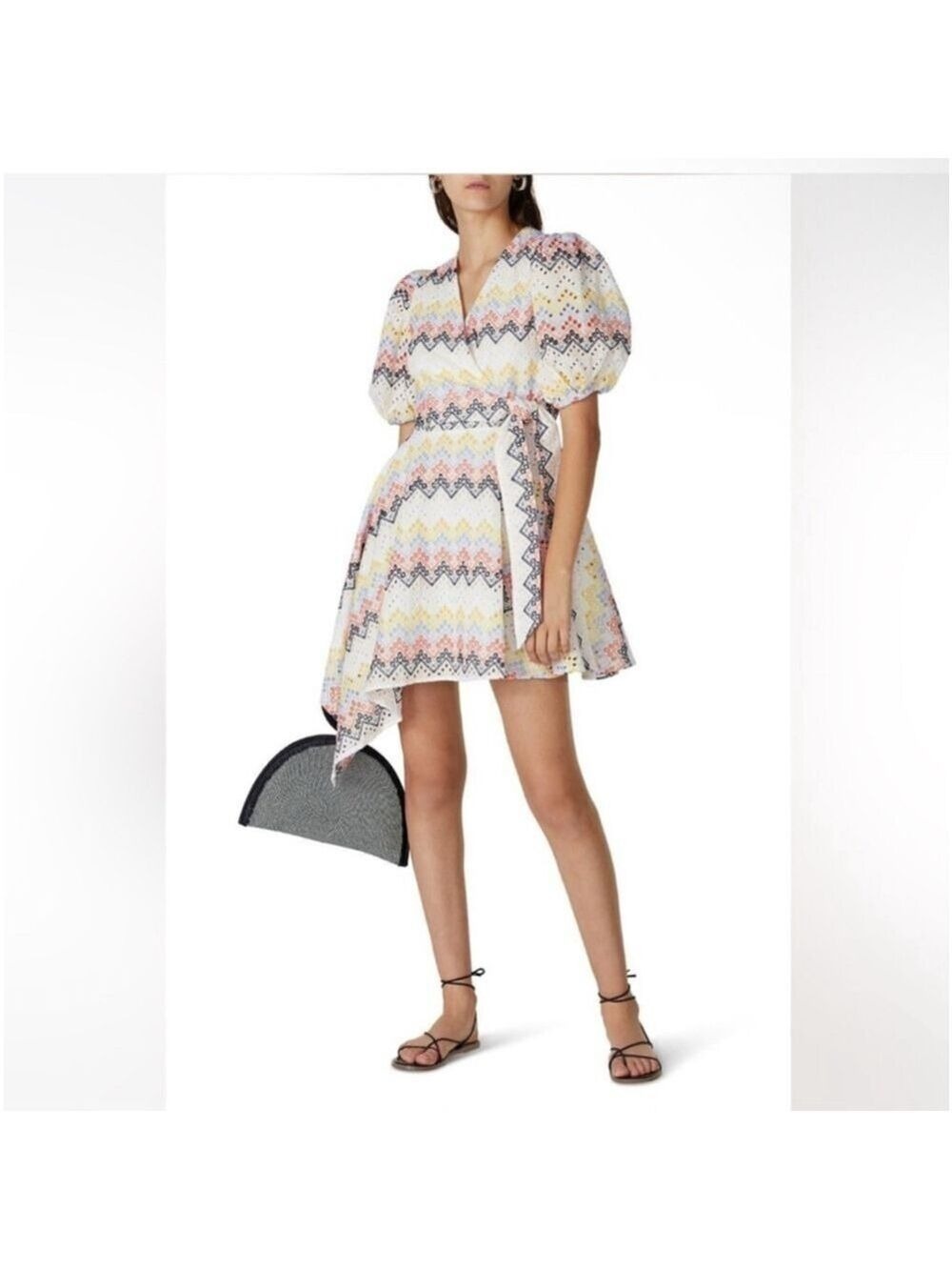 Women's N12H Dress Size CS White Multi-color